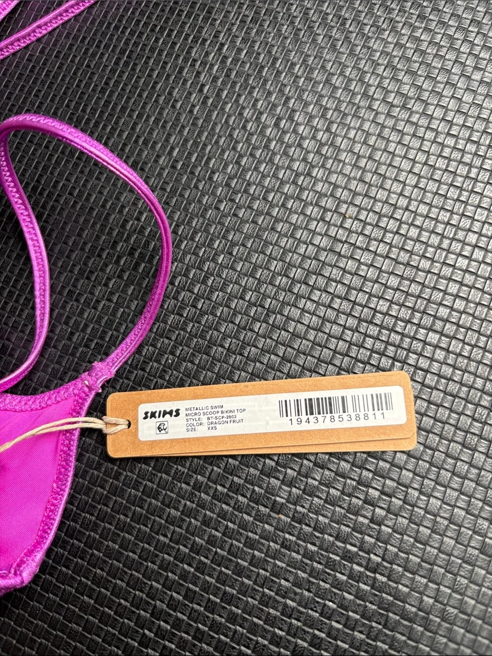Skims Purple Metallic Bikini‎ Top NWT